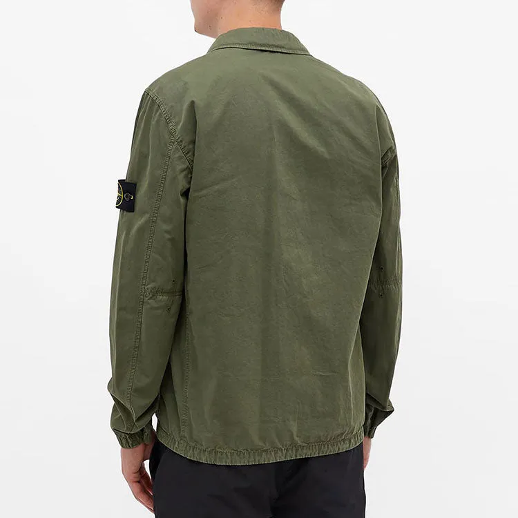 STONE ISLAND 2 Pocket Brushed Cotton Shirt Jacket 'Sage' 7515113WN-V0155 sold by KicksCrew product image thumbnail 2
