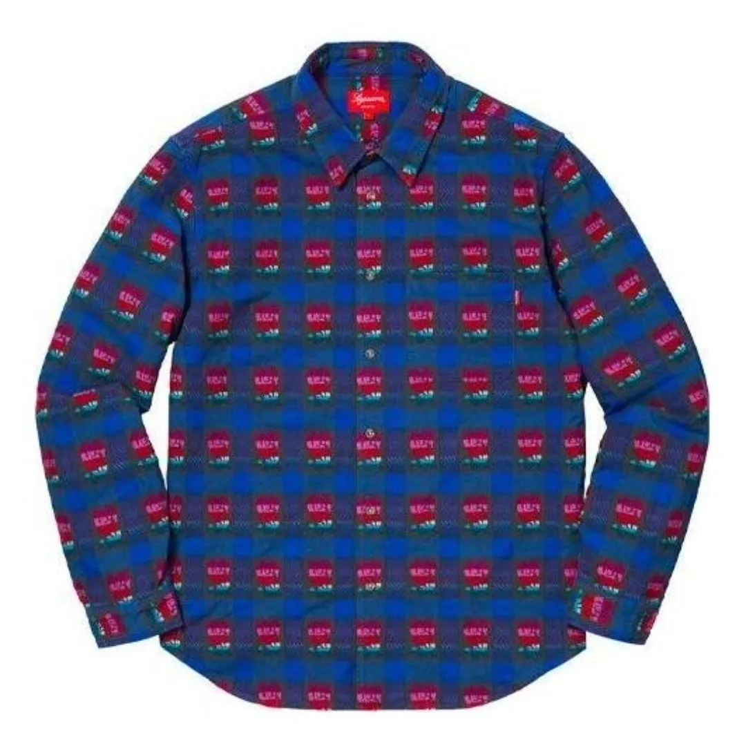 Supreme Rose Buffalo Plaid Shirt 'Blue Red' SUP-SS19-143 sold by KicksCrew