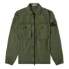 STONE ISLAND 2 Pocket Brushed Cotton Shirt Jacket 'Sage' 7515113WN-V0155 sold by KicksCrew