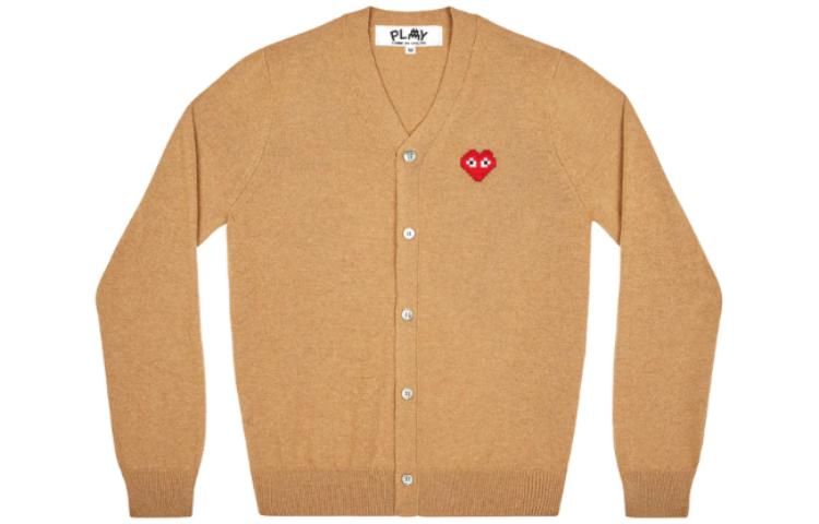 COMME des GARCONS PLAY Cardigan Invader Emblem 'Camel' AZ-N084-051-3 sold by KicksCrew product image thumbnail 2