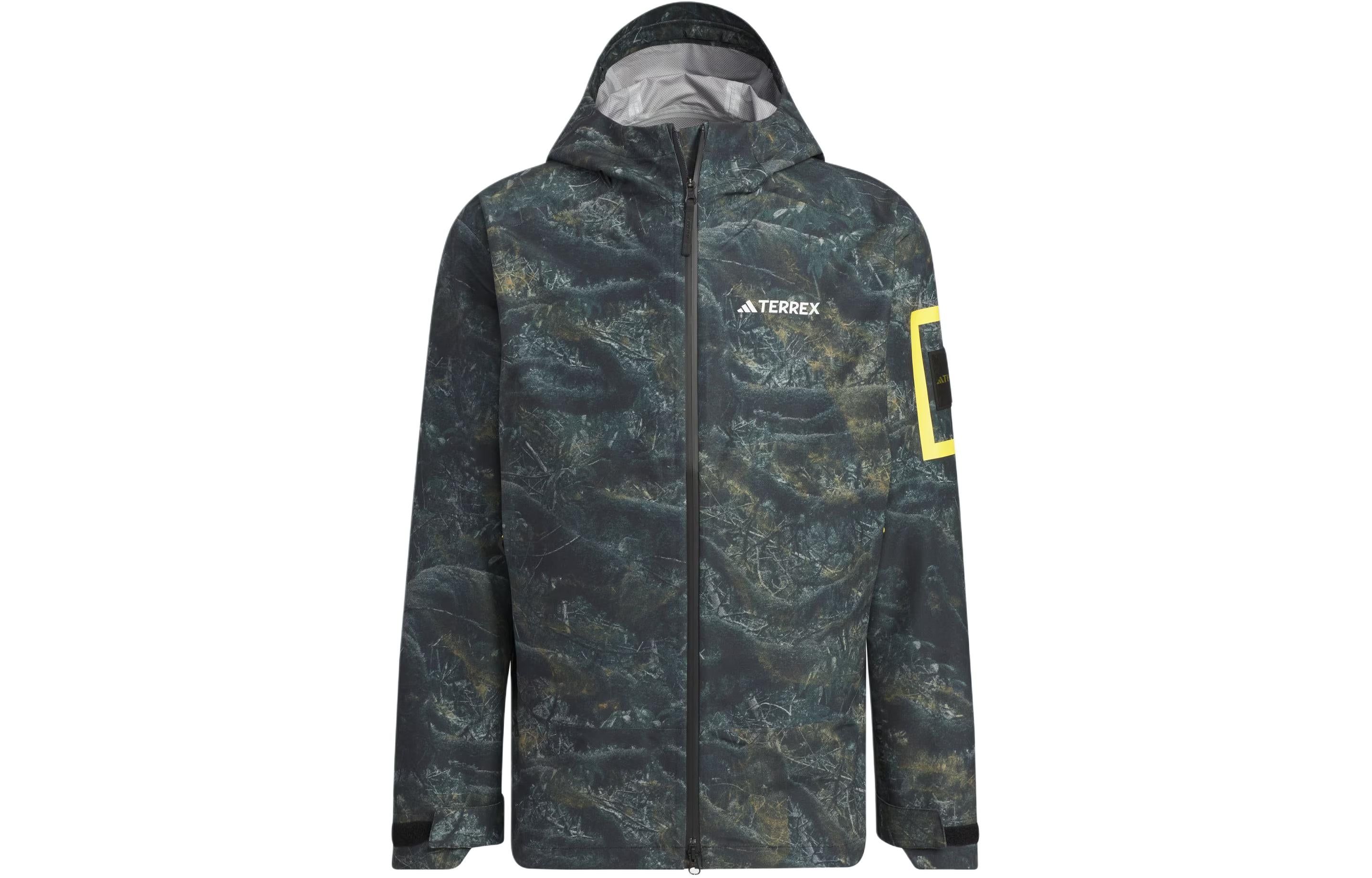 adidas National Geographic Allover Print RAIN.RDY Jacket 'Silver Pebble' IS9511 sold by KicksCrew product image thumbnail 2