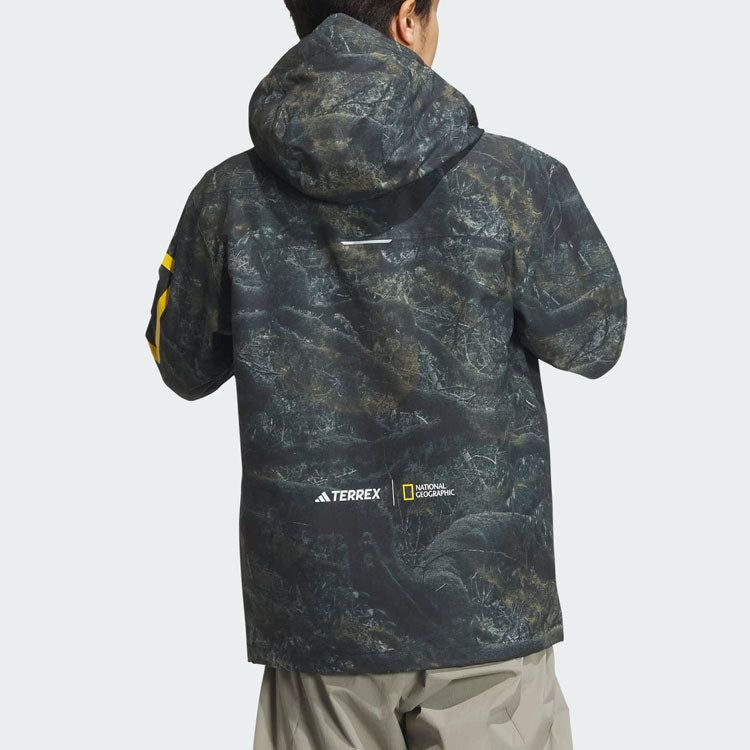 adidas National Geographic Allover Print RAIN.RDY Jacket 'Silver Pebble' IS9511 sold by KicksCrew product image thumbnail 4