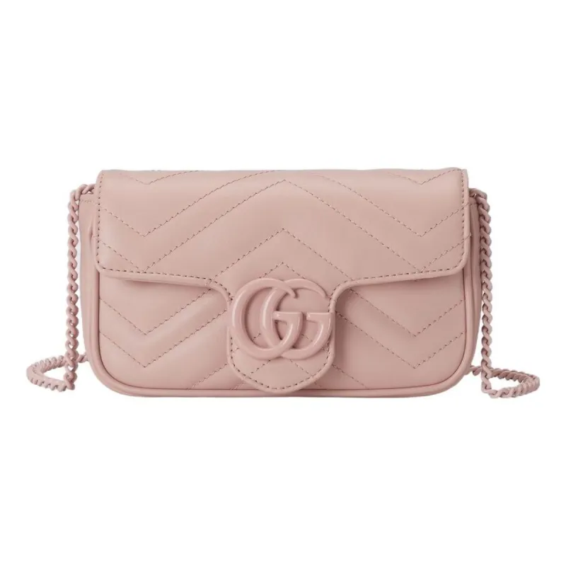 (WMNS) Gucci GG Marmont Super Mini Bag 'Light Pink Leather' 476433-AACX4-5909 sold by KicksCrew