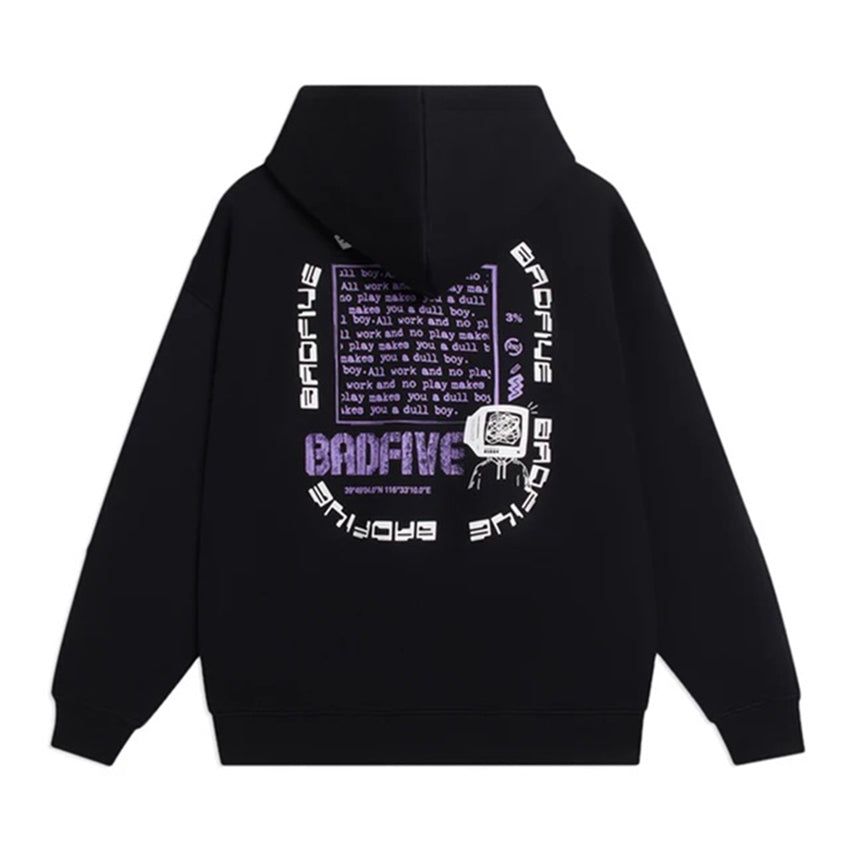 Li-Ning BadFive Hoops Graphic Hoodie 'Black' AWDSD37-4 sold by KicksCrew product image thumbnail 2