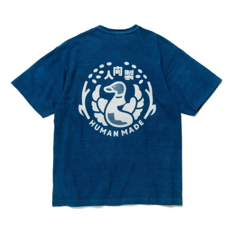 HUMAN MADE Ningen-Sei Indigo Pocket T-shirt 'Indigo Blue' HM23CS036 sold by KicksCrew