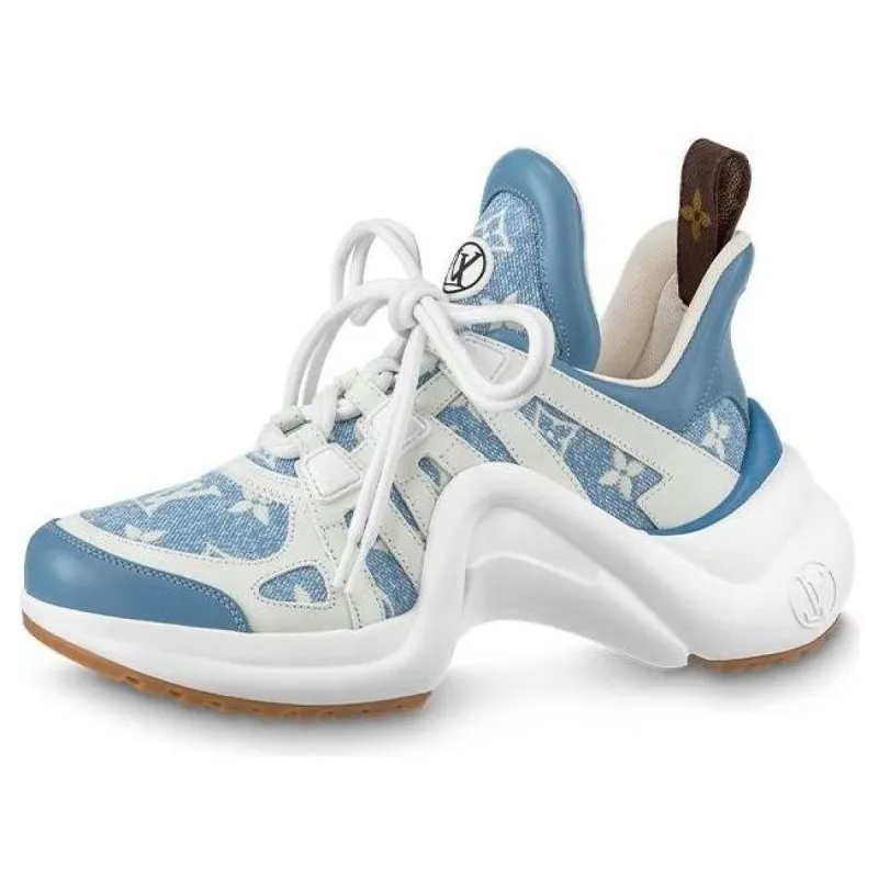 (WMNS) LOUIS VUITTON Archlight 1.0 Sneakers 'Denim Monogram' 1AB30Q sold by KicksCrew