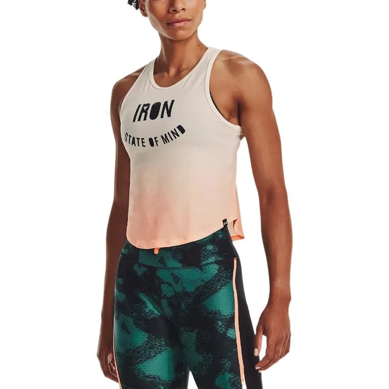 (WMNS) Under Armour Project Rock Fashion Cropped Tank 'Beige' 1377450-130 sold by KicksCrew product image thumbnail 3