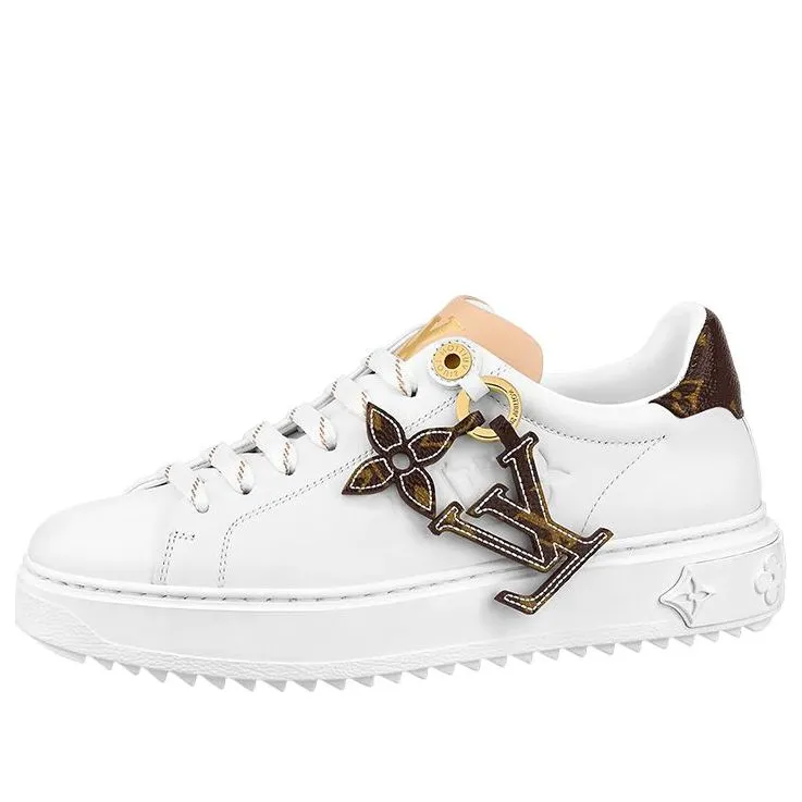 (WMNS) LOUIS VUITTON Time Out Sneakers 'White with Brown Monogra' 1ABB4A sold by KicksCrew
