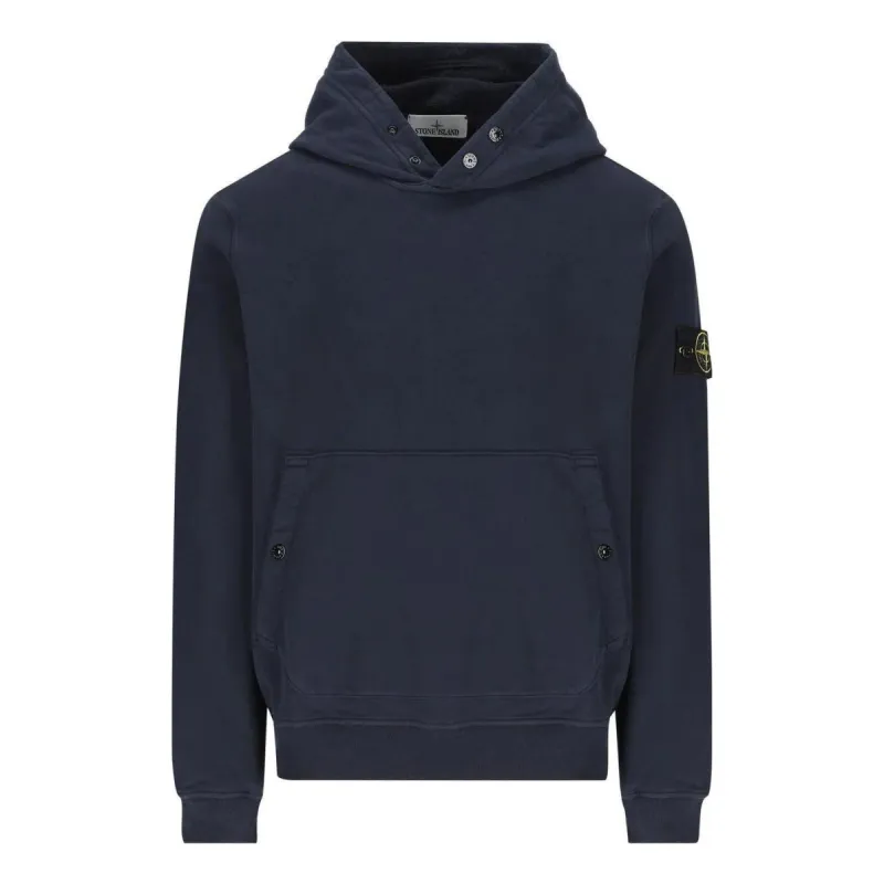 STONE ISLAND Cotton Hoodie 'Navy' 791561720-V0020 sold by KicksCrew