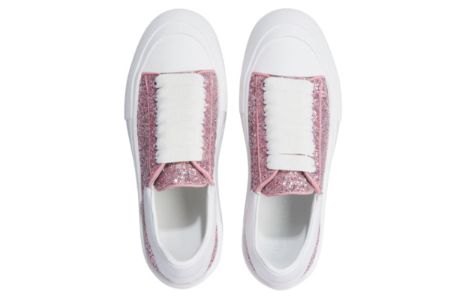 (WMNS) Alexander McQueen Glitter Deck Plimsoll 'Rose Pink' 676687W4RN35686 sold by KicksCrew