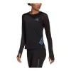 (WMNS) adidas Parley Adizero Long Sleeve Running T-Shirt Asia Sizing 'Black' H57746 sold by KicksCrew