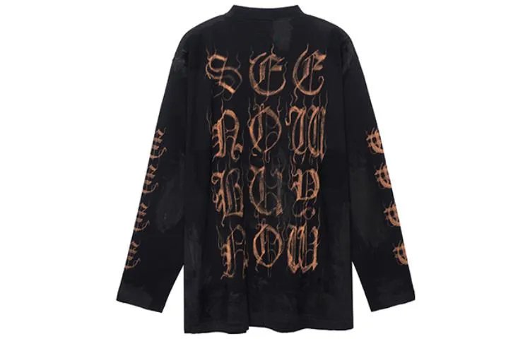 Balenciaga Heavy Metal Long Sleeve T-Shirt Oversized Fit 'Black Faded' 739783TOVE11055 sold by KicksCrew product image thumbnail 2