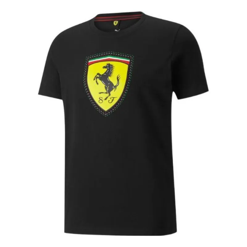 Puma Scuderia Ferrari Race Color Shield T-Shirt 'Black' 533753-01 sold by KicksCrew