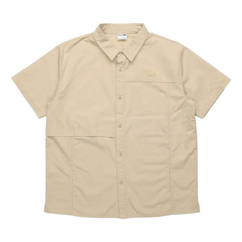 Puma Classics Oversized Short Sleeve Polo Shirt 'Beige' 533739-12 sold by KicksCrew