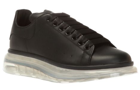 (WMNS) Alexander McQueen Oversized Sneaker 'Black Clear Sole' 611698WHX981070 sold by KicksCrew