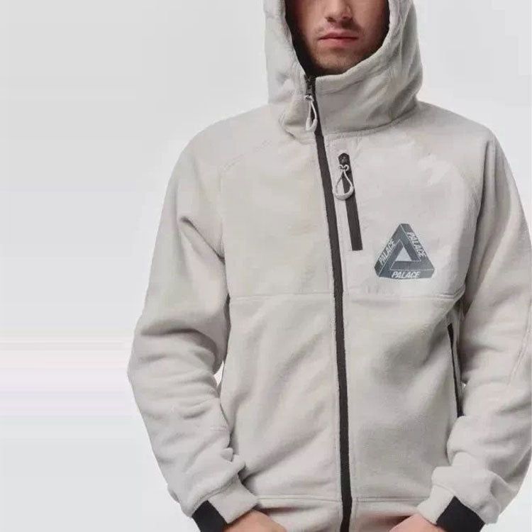 Palace FW21 Polar Fleece Asymmetric Jacket 'White' P21JK059 sold by KicksCrew product image thumbnail 3