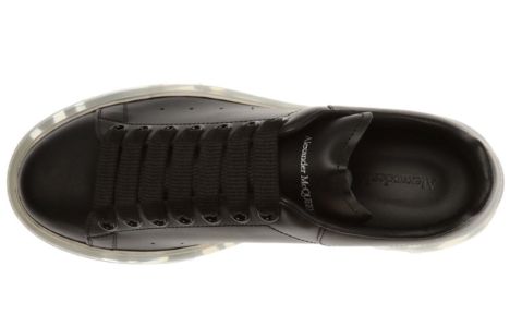 (WMNS) Alexander McQueen Oversized Sneaker 'Black Clear Sole' 611698WHX981070 sold by KicksCrew