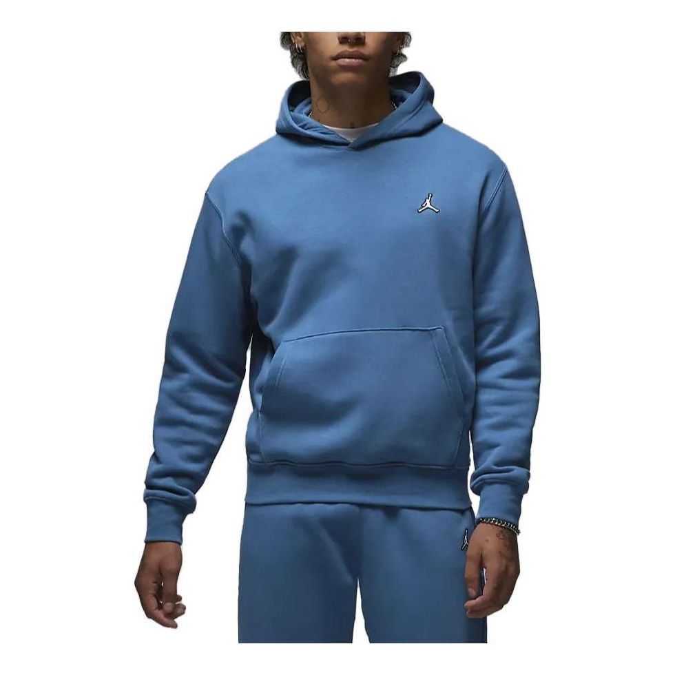 Air Jordan Logo Essential Fleece Pullover Hoodie 'Blue' DQ7466-206 sold by KicksCrew