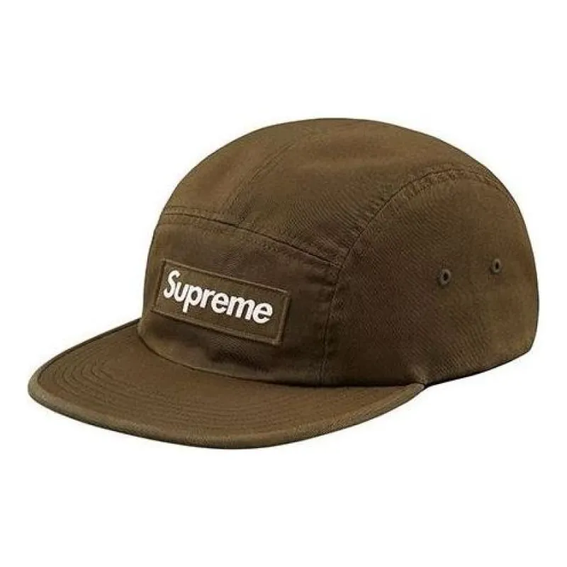 Supreme Washed Chino Twill Camp Cap 'Brown' SUP-FW18-174 sold by KicksCrew