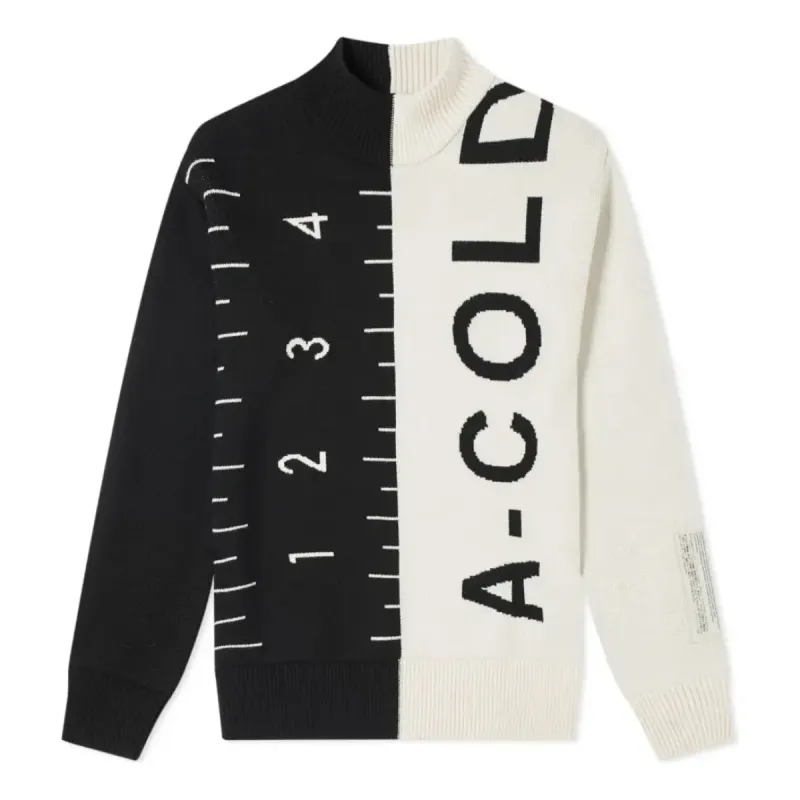 A-COLD-WALL* JACQUARD SPLIT GARMENT KNIT 'Black White' ACWAW19KC03 sold by KicksCrew