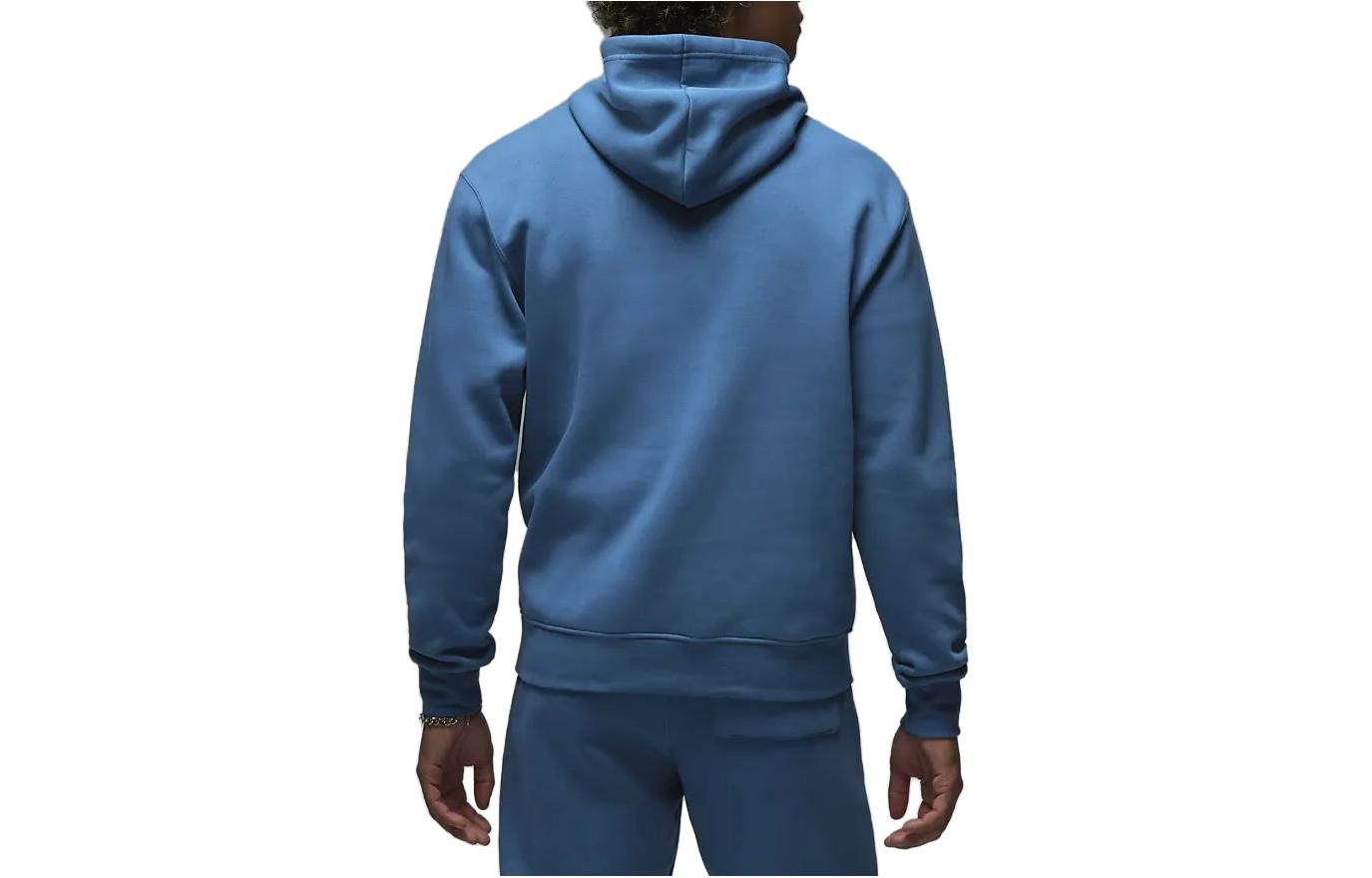 Air Jordan Logo Essential Fleece Pullover Hoodie 'Blue' DQ7466-206 sold by KicksCrew product image thumbnail 2