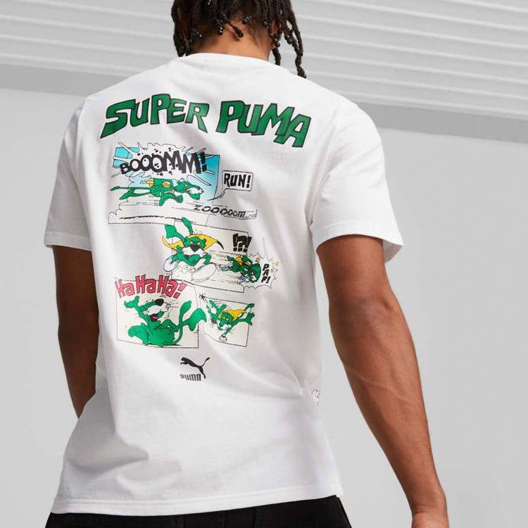Puma Classic Super Graphic T-Shirt 'White' 621993-02 sold by KicksCrew product image thumbnail 4