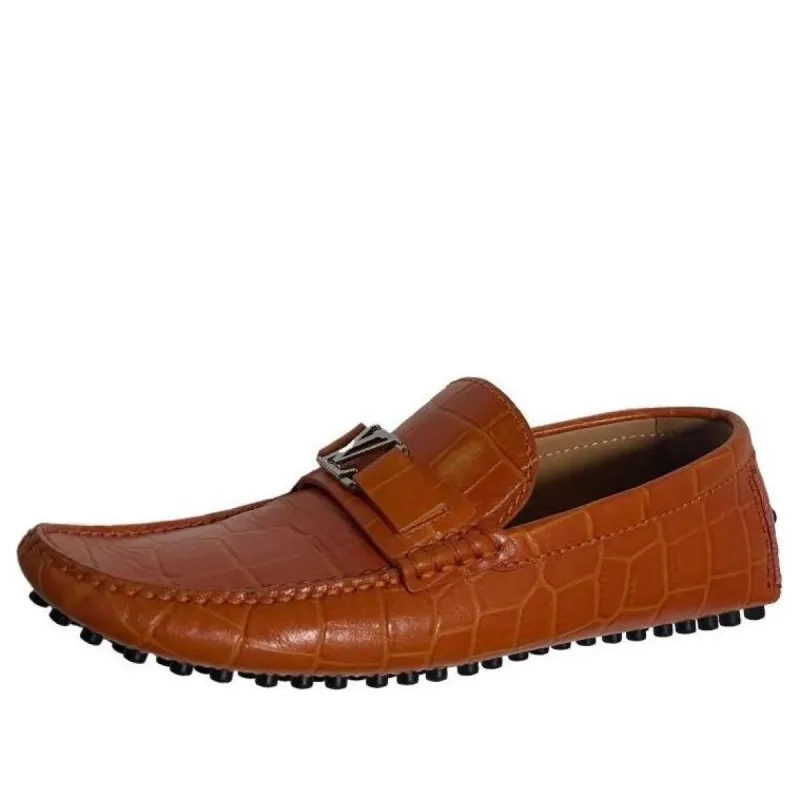 LOUIS VUITTON Hockenheim Moccasin Shoes 'Bright Brown' 1A4U00 sold by KicksCrew