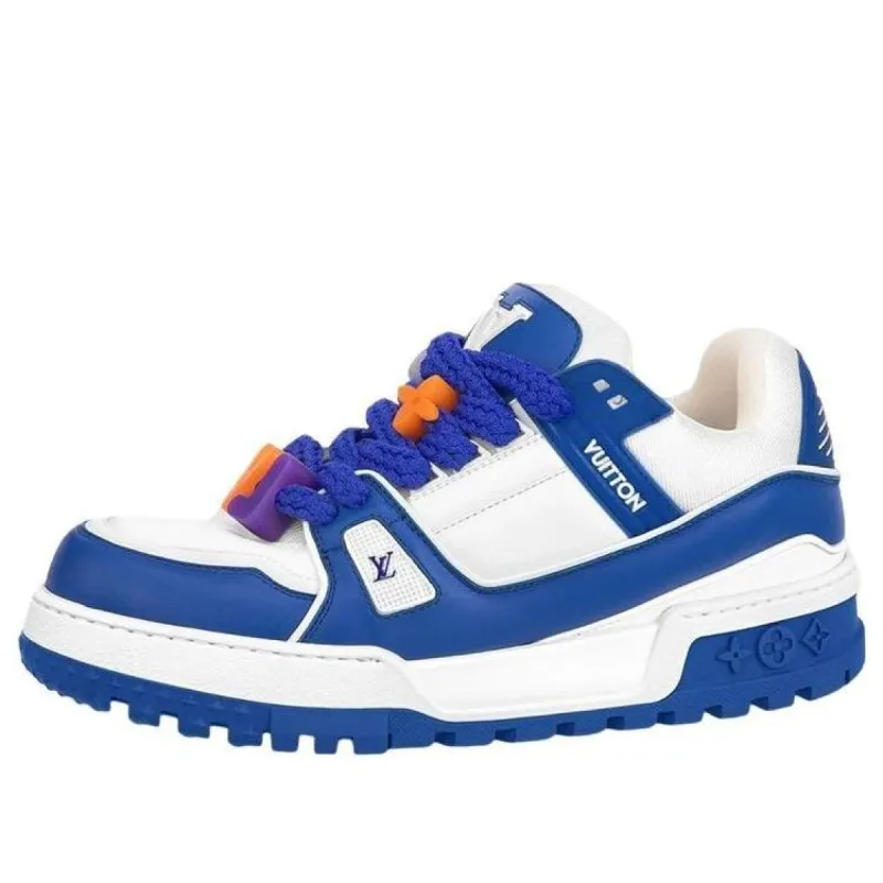 LOUIS VUITTON LV Trainer Maxi Sneakers 'Blue' 1ABZPW sold by KicksCrew