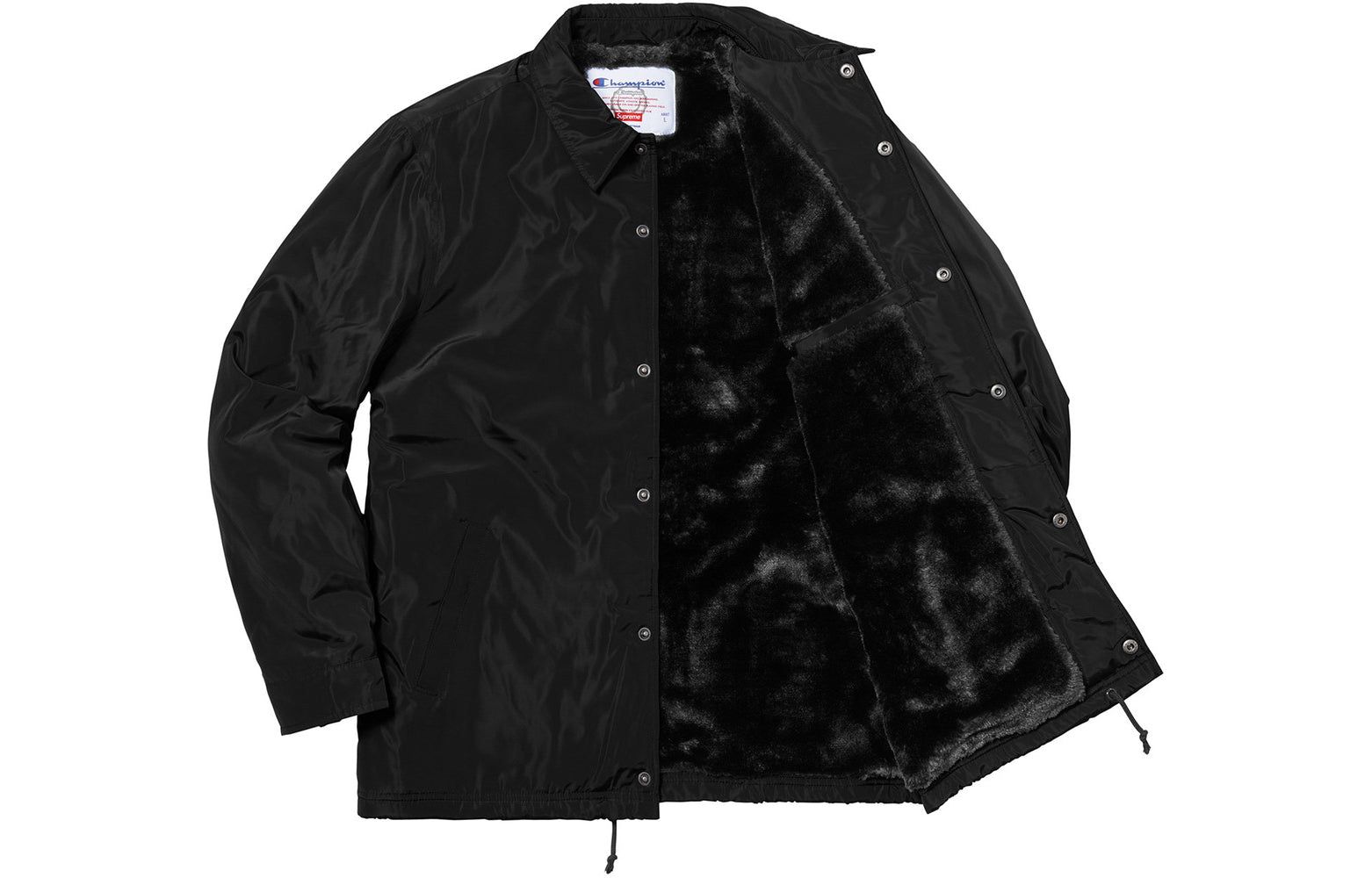 Supreme FW18 Champion Label Coaches Jacket 'Black' SUP-FW18-365 sold by KicksCrew product image thumbnail 3