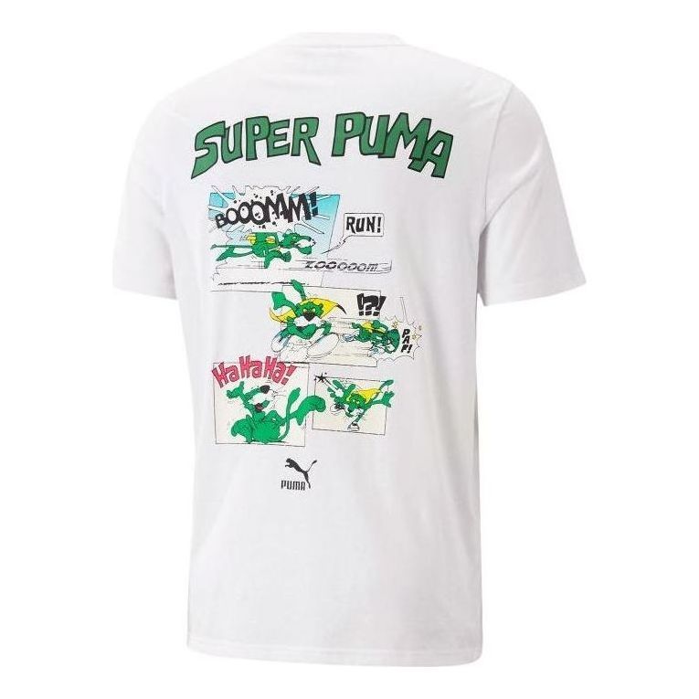 Puma Classic Super Graphic T-Shirt 'White' 621993-02 sold by KicksCrew