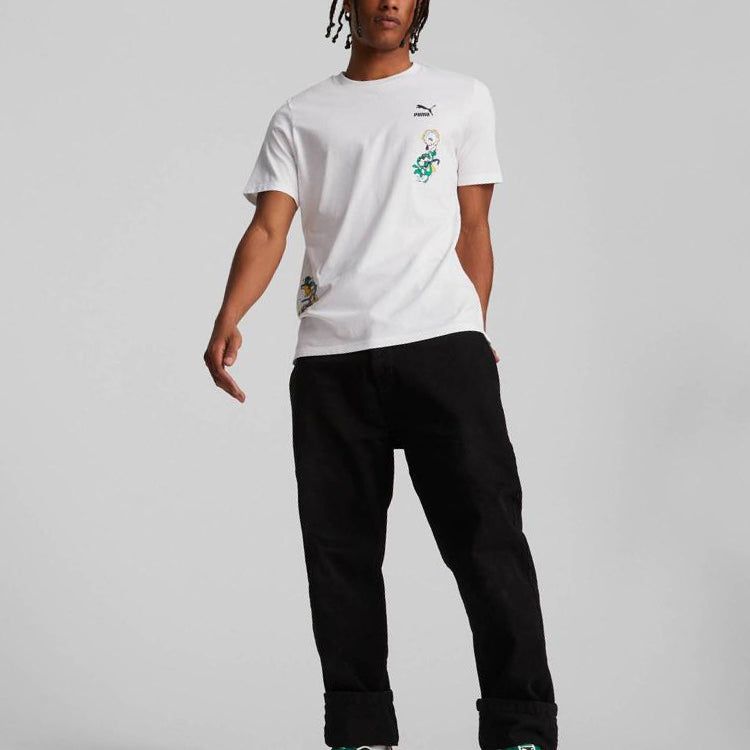 Puma Classic Super Graphic T-Shirt 'White' 621993-02 sold by KicksCrew product image thumbnail 3