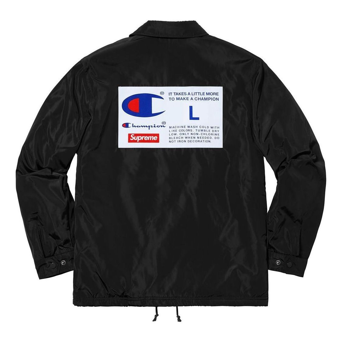 Supreme FW18 Champion Label Coaches Jacket 'Black' SUP-FW18-365 sold by KicksCrew