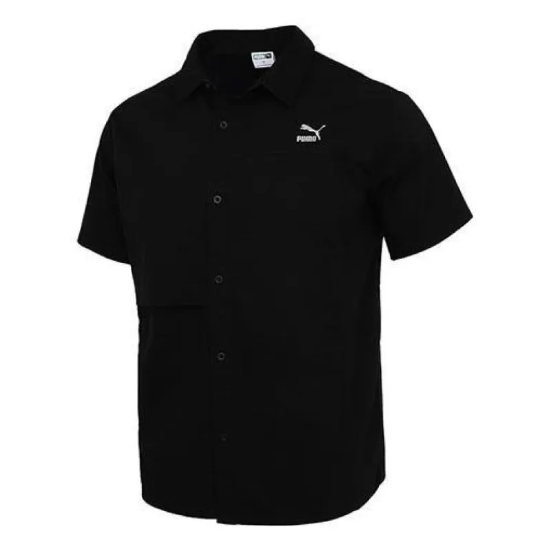Puma Classics Oversized Short Sleeve Polo Shirt 'Black' 533739-01 sold by KicksCrew