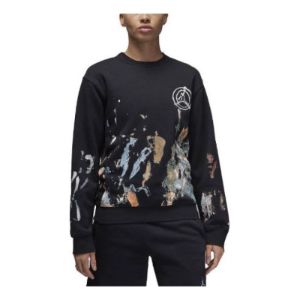 Air Jordan Artist Series by Jammie Holmes Fleece Crew-Neck Sweatshirt 'Black' FB6990-010 sold by KicksCrew
