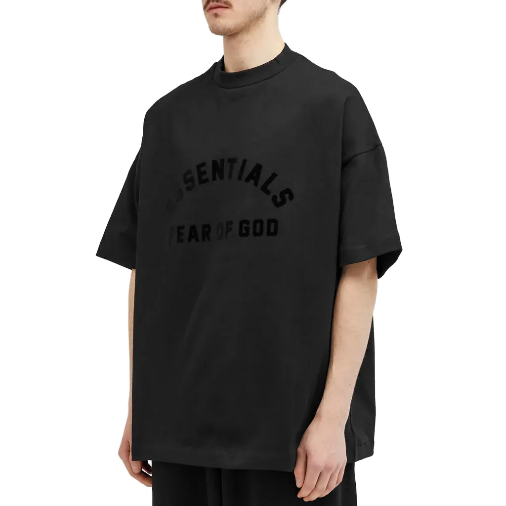 Fear of God Essentials SS24 Spring Printed Logo T-shirt 'Jet Black' 125SP242004F sold by KicksCrew product image thumbnail 3