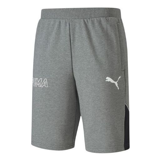 Puma Logo Shorts 'Grey' 582838-03 sold by KicksCrew