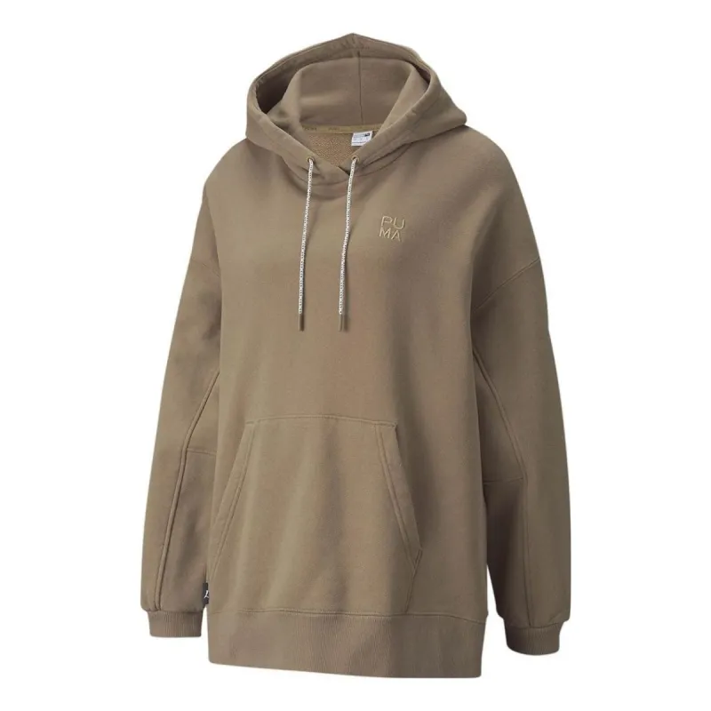 (WMNS) Puma Infuse Pullover Hoodie 'Brown' 533421-63 sold by KicksCrew