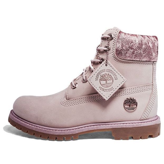 (WMNS) Timberland Premium 6 Inch Waterproof Lt 'Pink Nubuck Velvet' A24K6 sold by KicksCrew