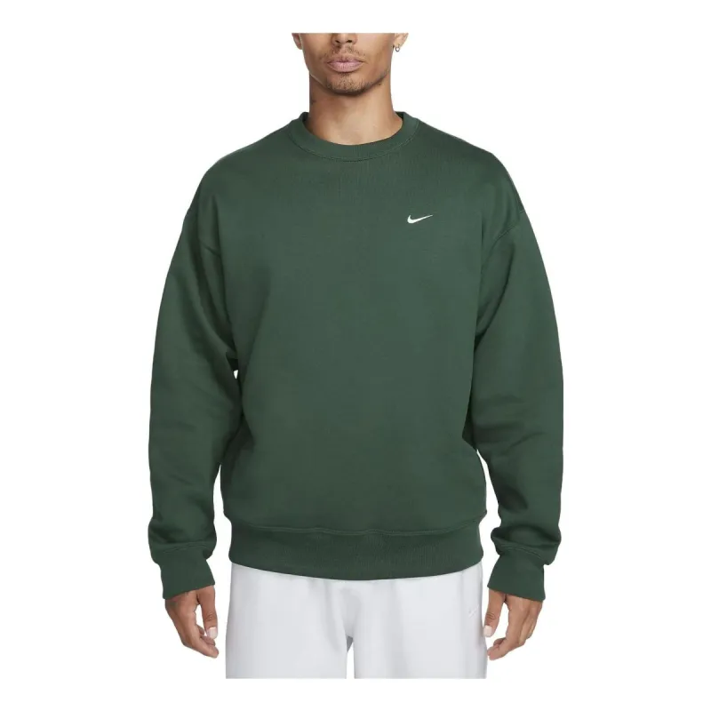 Nike Solo Swoosh Fleece Crew Sweatshirt 'Green' DX1361-323 sold by KicksCrew