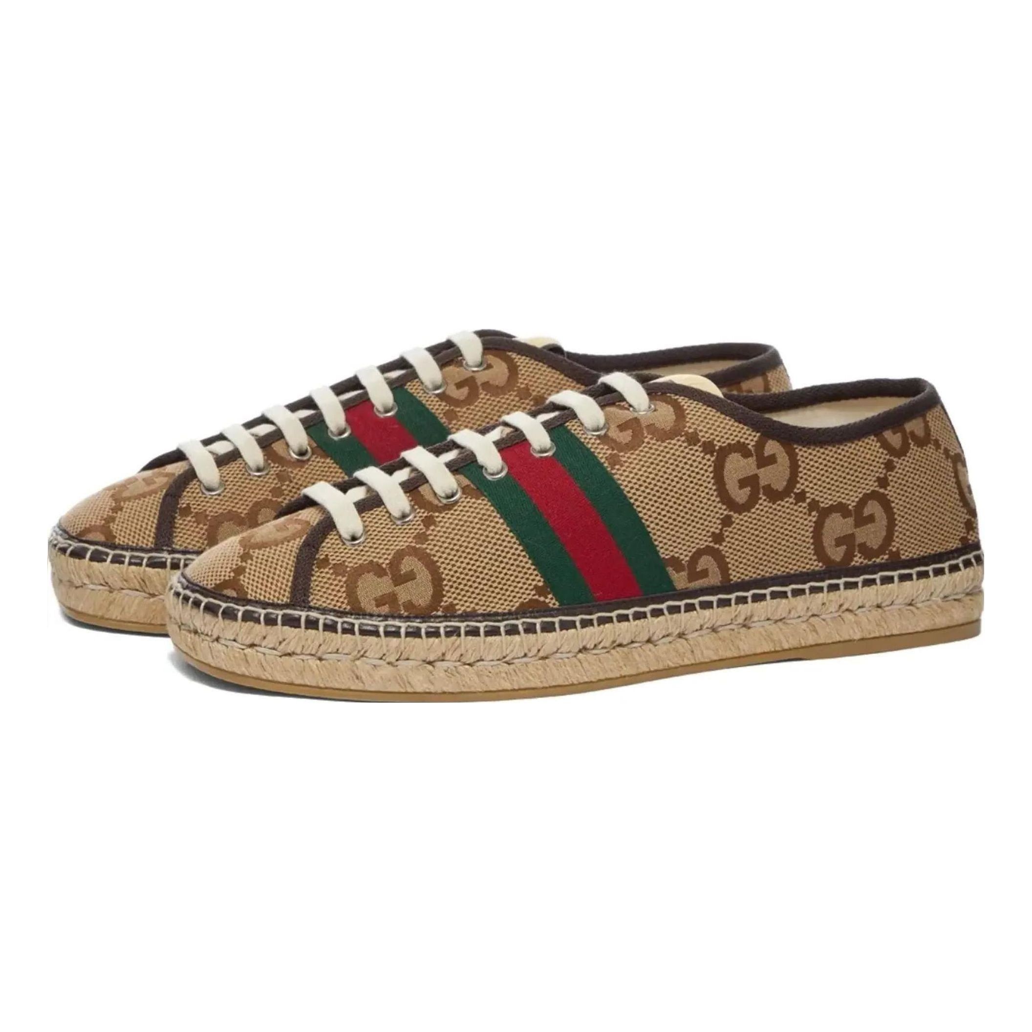 Gucci Maxi GG Espadrilles 'Camel Ebony' 675170-UKOC0-2596 sold by KicksCrew