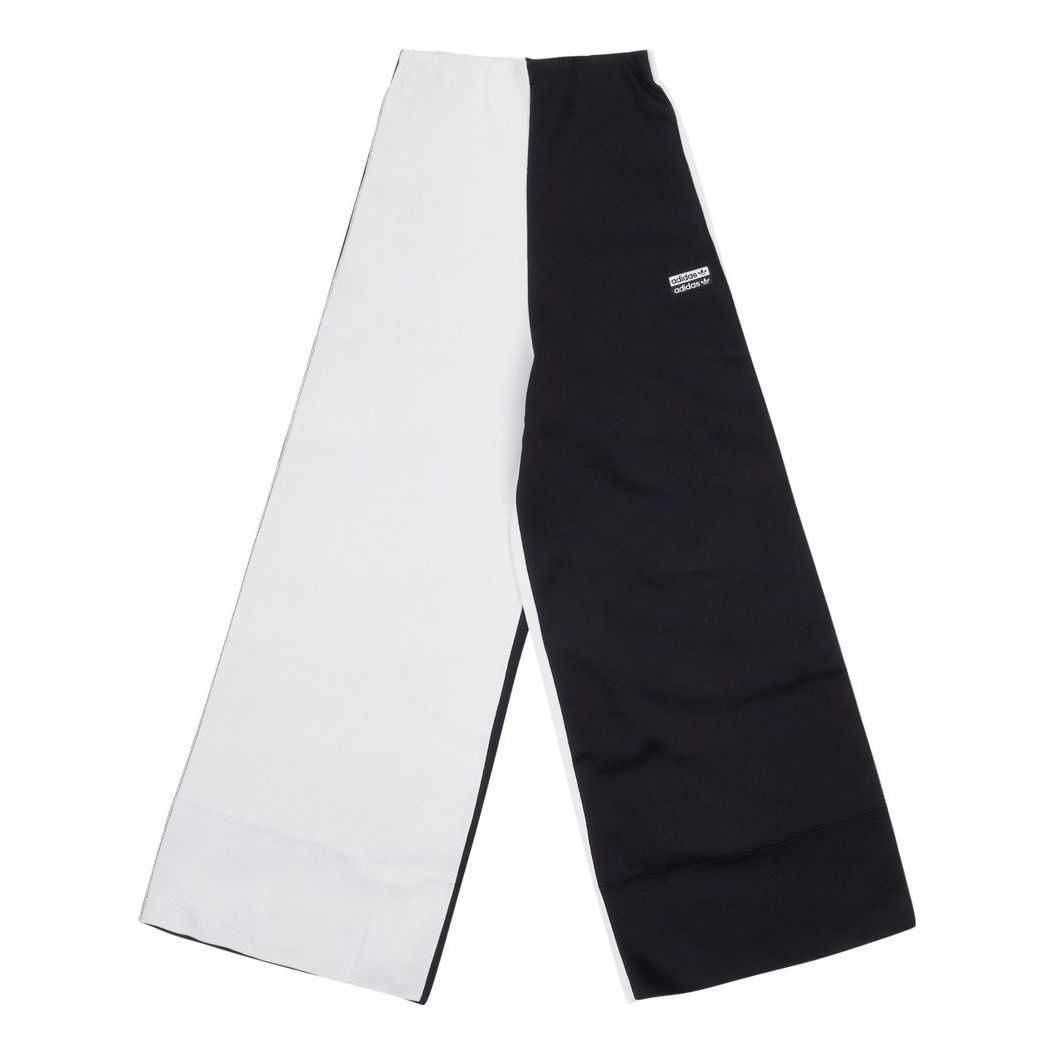 (WMNS) Adidas wide leg pants'Black White' FM2449 sold by KicksCrew