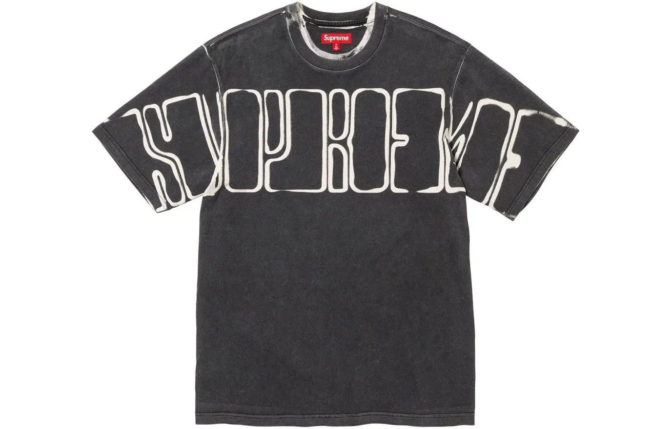 Supreme FW23 Week2 Overprint Knockout T-shirt 'Black' SUP-FW23-062 sold by KicksCrew product image thumbnail 2