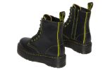 (WMNS) Dr. Martens Jadon II Boot Neon Star Leather Platforms 'Black Yellow' 27617002 sold by KicksCrew