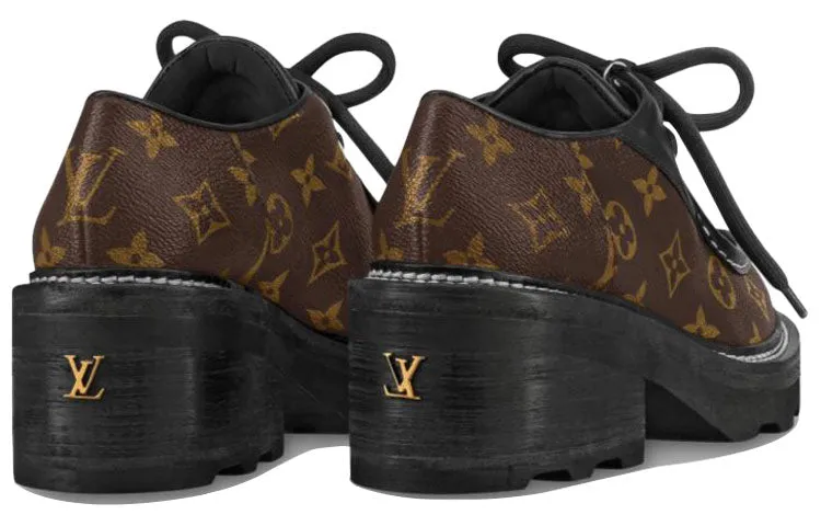 (WMNS) LOUIS VUITTON Beaubourg Platform Derby Shoes 'Brown' 1A5SS0 sold by KicksCrew product image thumbnail 3