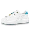 (WMNS) LOUIS VUITTON Time Out Sneakers 'White with Blue' 1AADNS sold by KicksCrew