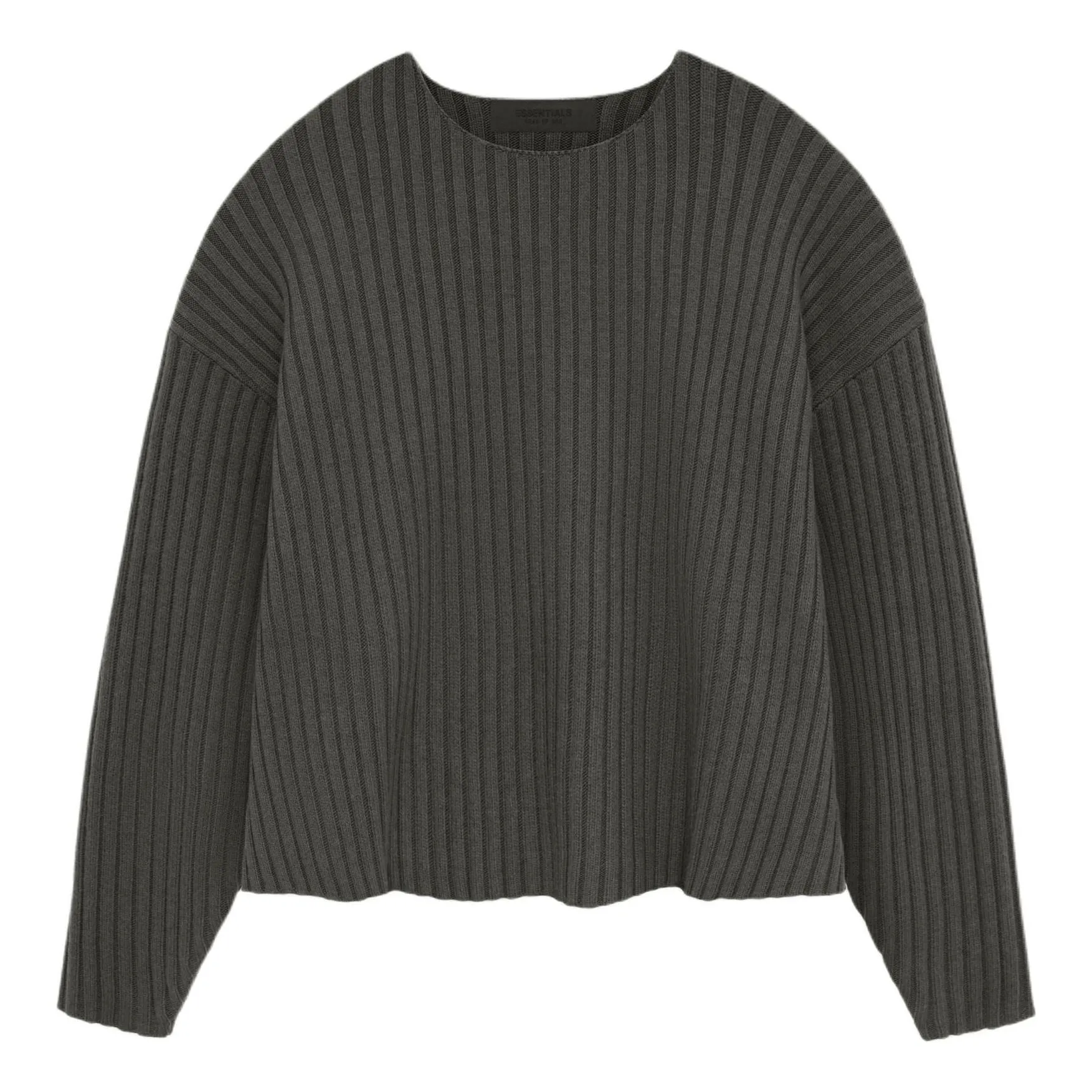 (WMNS) Fear of God Essentials SS24 Raw Neck Sweater 'Ink' 192SP244670F sold by KicksCrew