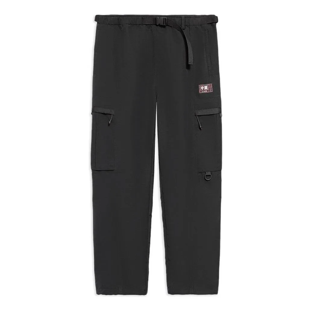 Li-Ning Label Logo Cargo Pants 'Black' AKXS805-2 sold by KicksCrew