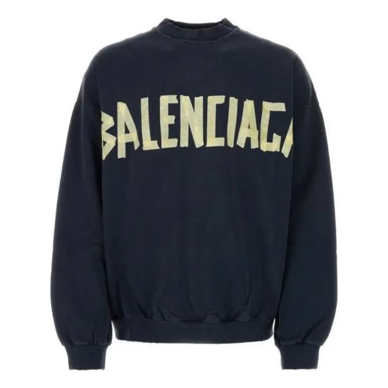 Balenciaga Tape Type Crewneck Sweatshirt 'Blue' 744701TOVB14140 sold by KicksCrew