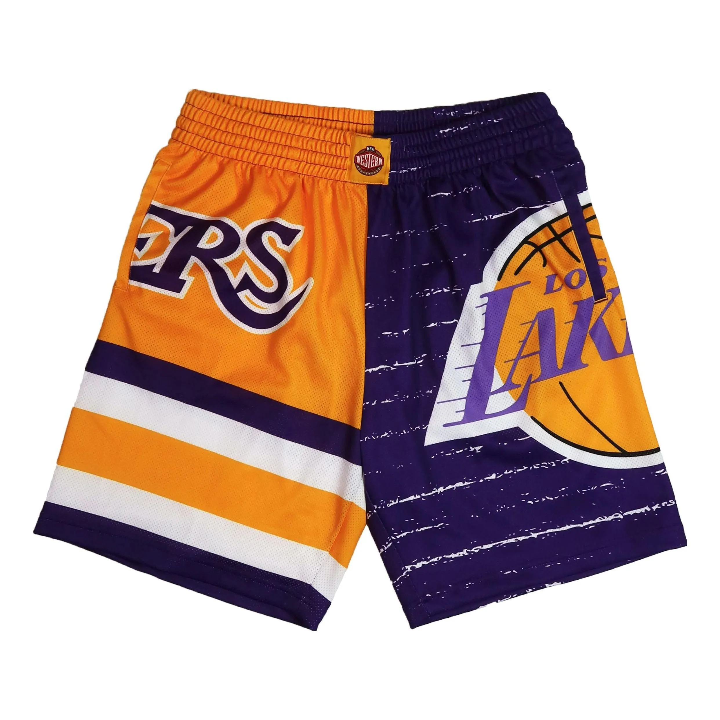 Mitchell & Ness x NBA Los Angeles Lakers Jumbotron 3.0 Shorts 'Yellow Purple' PSHR4984-LALYYPPPMTWH sold by KicksCrew product image thumbnail 2
