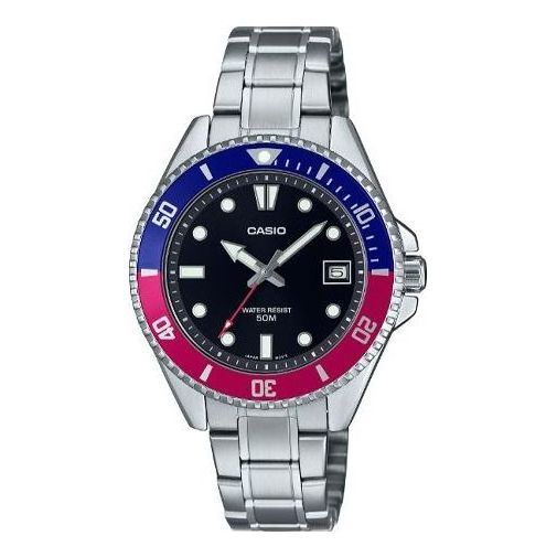(WMNS) CASIO Analog 'Silver Blue Plum' MDV-10D-1A3V sold by KicksCrew